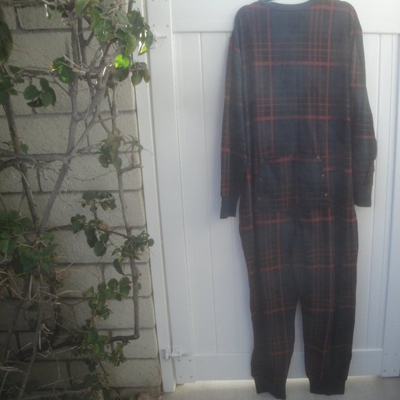 Hearth & Hand Onesie Magnolia Plaid Winter Christmas Pajamas Snap Front XXL NEW - Picture 5 of 10